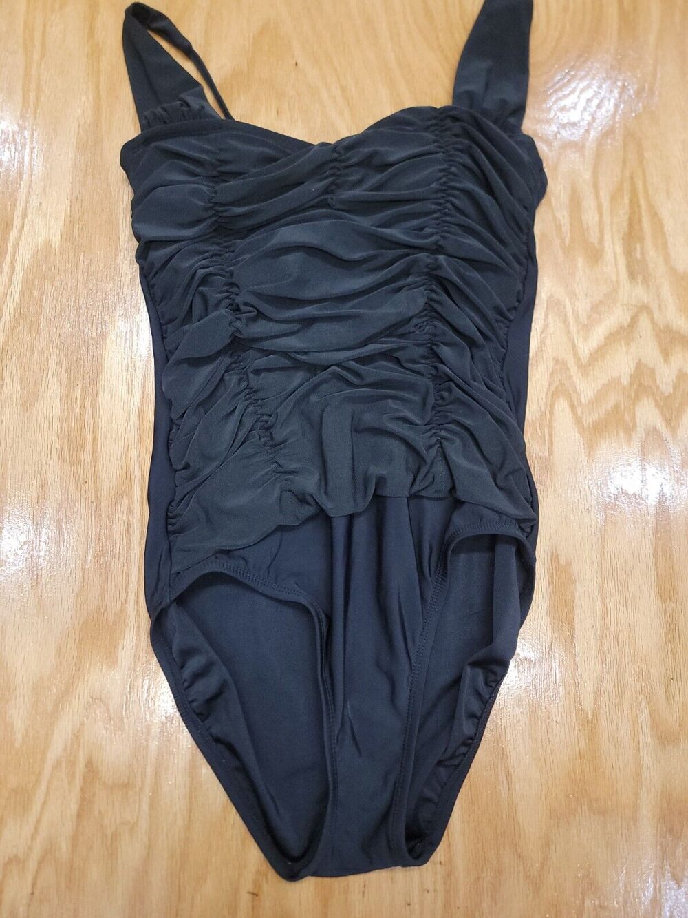 Aqua Green women's swimsuit one piece sleeveless Black Size M A38